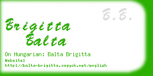 brigitta balta business card